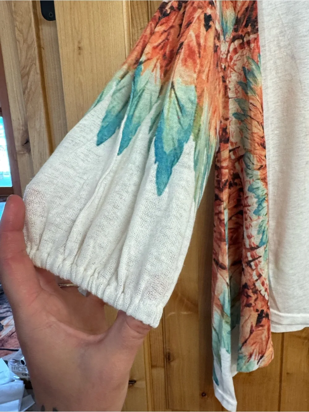 Feather Print Womens Top - Picture 3 of 11
